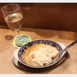 長芋の明太子グラタンは白ワインとの相性良し（がらし）／（提供写真）
