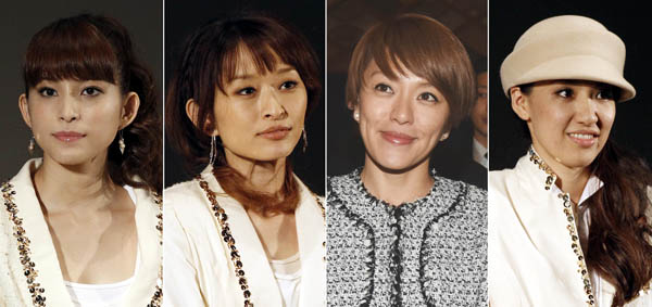 （左から）上原多香子、島袋寛子、今井絵理子、新垣仁絵（Ｃ）日刊ゲンダイ