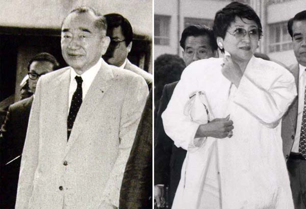 1982年、解任された岡田茂元三越社長と三越の「女帝」といわれた竹久みち（Ｃ）日刊ゲンダイ