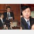 辞職した田畑議員（右）の後ろの席には細野議員が…（Ｃ）日刊ゲンダイ