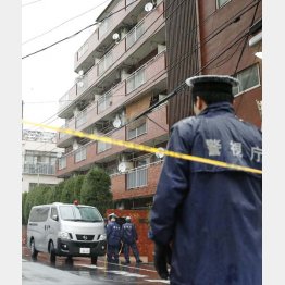 80歳の女性が手足を縛られ殺害されていたマンション（東京・江東区）／（Ｃ）日刊ゲンダイ