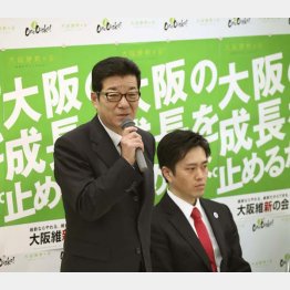 松井一郎氏（左）と吉村洋文氏（Ｃ）共同通信社