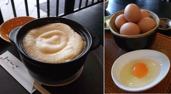 玉子ふわふわ（左）は箸で黄身がつまめるほど新鮮な自社の卵を使用している（Ｃ）日刊ゲンダイ