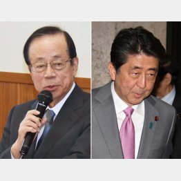 福田元首相（左）と安倍首相（Ｃ）日刊ゲンダイ
