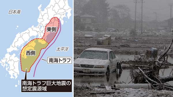 東日本大震災では気仙沼市街地に津波が押し寄せた（Ｃ）共同通信社