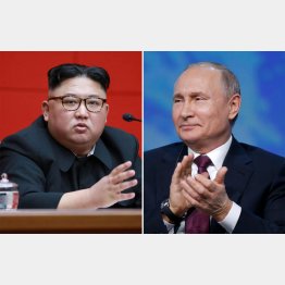 初顔合わせになる金正恩北朝鮮労働党委員長（ロイター／朝鮮通信）とプーチン露大統領（ロイター