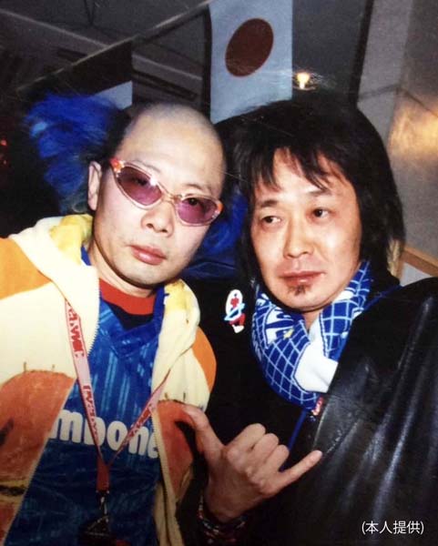 忌野清志郎さんとオフショット（2004年くらいの自転車雑誌対談の時に）／（提供写真）
