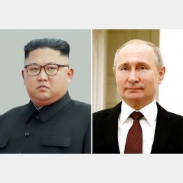 金正恩とプーチン大統領（Ｃ）共同通信社