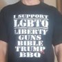 LGBTQを白人保守層のメッセージに変えたTシャツで大激論