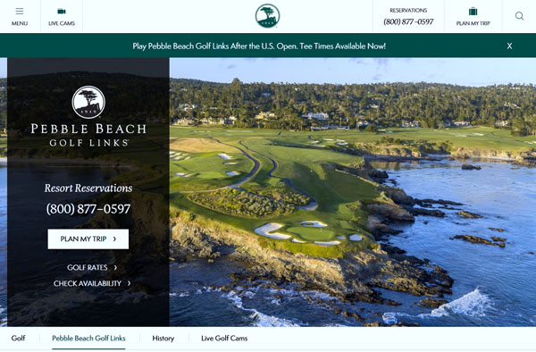 今年の会場はペブルビーチGL（「Pebble Beach Golf Links」のホームページ）