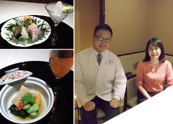 「日本料理の新しい提案です」と湯木尚二さん（右写真㊧）。隣はドリンクコーディネーターの藤田一香さん（Ｃ）日刊ゲンダイ