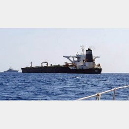 シリアに原油を輸送していたとみられるイラン大型石油タンカー「グレース １」（Ｃ）ロイター