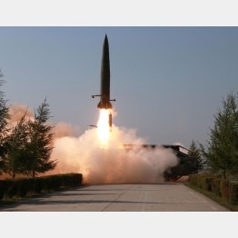 北朝鮮が5月9日に発射した短距離弾道ミサイル（Ｃ）朝鮮中央通信＝共同