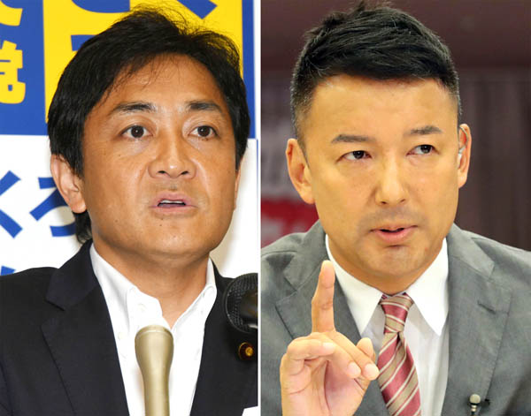 国民民主党の玉木代表（左）と「れいわ新選組」の山本代表（Ｃ）日刊ゲンダイ