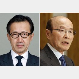 （左から）警視庁出身の北村ＮＳＳ局長と杉田副長官（Ｃ）共同通信社