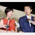 小泉進次郎衆院議員（右）と滝川クリステル（Ｃ）共同通信社