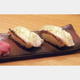鯛の昆布〆炙り寿司（Ｃ）日刊ゲンダイ