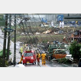 台風19号により、更に被害を受けた千葉県（Ｃ）共同通信社