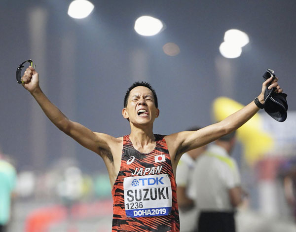 9月の世界陸上50キロ競歩で金メダルの鈴木雄介（Ｃ）共同通信社