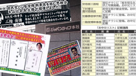 安倍政権中枢総ぐるみ ジャパンライフ汚染議員30人の名前