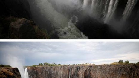 世界遺産「ビクトリアの滝」100年ぶり大干ばつでカラカラ
