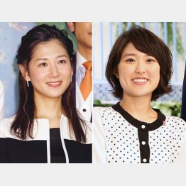 NHKの桑子真帆（左）と近江友里恵（Ｃ）日刊ゲンダイ