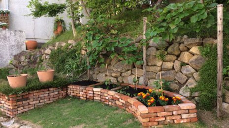 日当たり良し 我が家の駐車スペースはガーデニング一等地