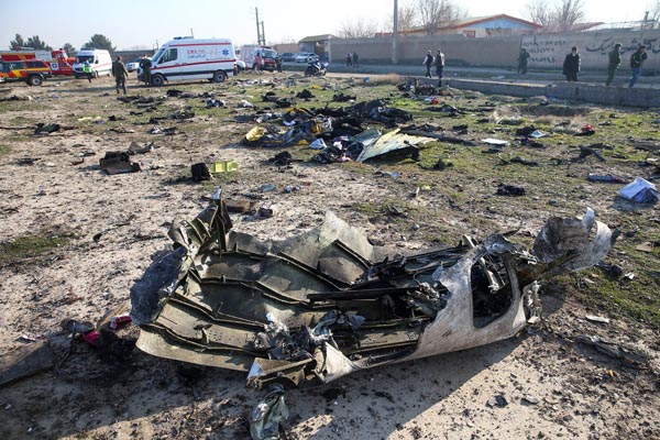 イランはウクライナ旅客機を誤射（Ｃ）ロイター／WANA (West Asia News Agency)
