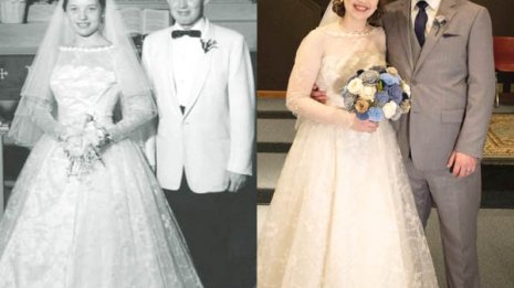 祖母が64年前に着たドレスで…花嫁が「そっくり」と話題に