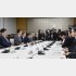首相官邸で開かれた新型コロナウイルス対策に関する関係閣僚会議（Ｃ）共同通信社