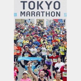 東京マラソンは人の波（Ｃ）日刊ゲンダイ