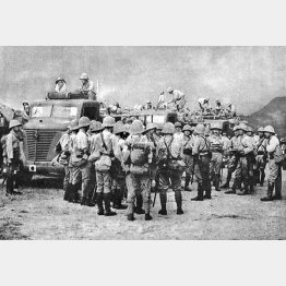 1941年7月、日本軍は南部仏印に上陸した。写真はサイゴンまで進駐した日本軍の部隊（Ｃ）共同通信社