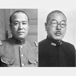 田中新一（左）は早期開戦を主張し福留繁は外交を見守ろうと説得した（Ｃ）共同通信社