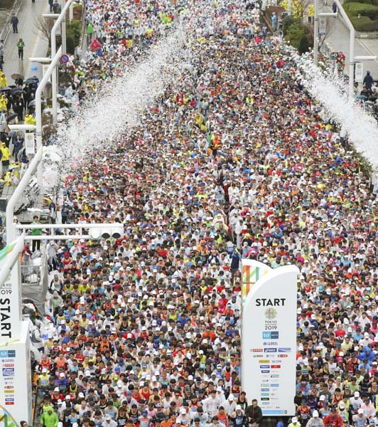 東京マラソンも一般参加中止（Ｃ）共同通信社