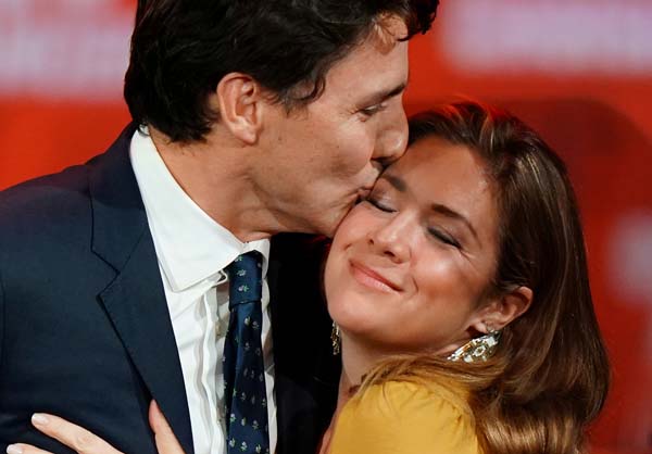 カナダのトルドー首相とソフィー夫人（Ｃ）ロイター