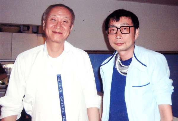 2006年、レコーディングで、加藤和彦さん（左）と／（C）内藤潤一