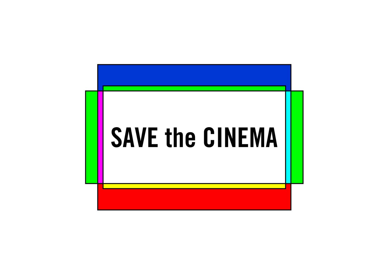 #SaveTheCinema「ミニシアターを救え！」のロゴ
