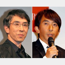 段田安則（左）とエイベックス・グループ・ホールディングスの松浦克人社長兼CEO（Ｃ）日刊ゲンダイ