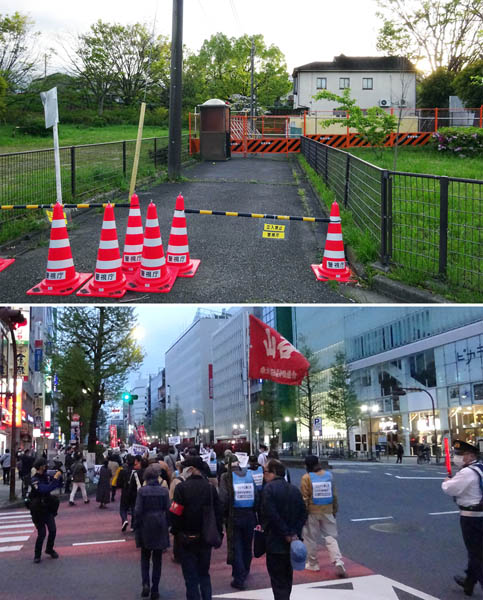 世田谷一家殺人事件の現場（上）、新宿歌舞伎町では偶然山谷のデモ隊に遭遇した（Ｃ）日刊ゲンダイ