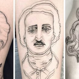 輪郭が二重に見えるタトゥー メキシコの女性彫り師が話題