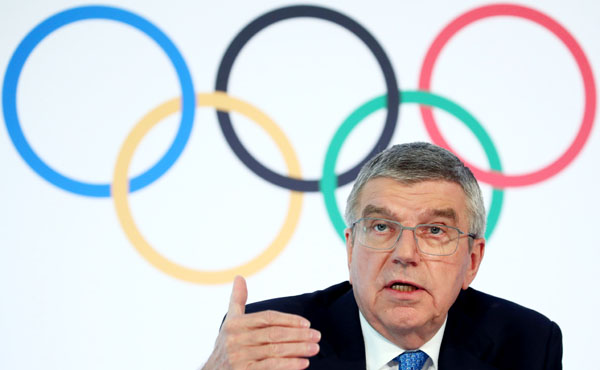 IOCのバッハ会長の真意は（Ｃ）ロイター