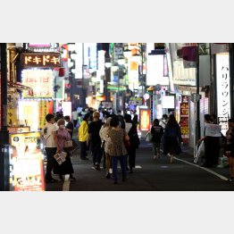 実際の市中感染者はもっと…（新宿・歌舞伎町）／（Ｃ）日刊ゲンダイ