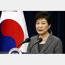 今も多くの韓国人が嫌悪感を抱く…（朴槿恵前大統領）／（Ｃ）共同通信社