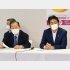 二階自民党幹事長（左）を筆頭に旅行業界とベッタリ（右は安倍首相）／（Ｃ）日刊ゲンダイ