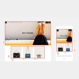 ECサイトのレイアウト例（提供写真）