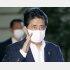 安倍首相、官邸入りでは「お疲れさま」のひと言（Ｃ）共同通信社