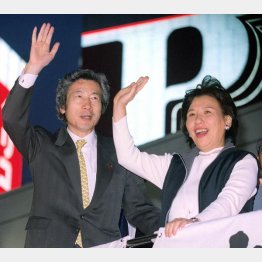 派閥に頼らなかった（2001年自民党総裁選での小泉純一郎氏と田中真紀子氏）／（Ｃ）日刊ゲンダイ