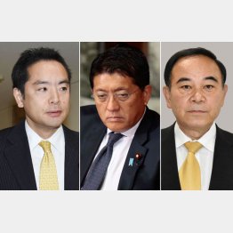 左から井上万博担当相、平井デジタル担当相、坂本1億総活躍相(C)共同通信社