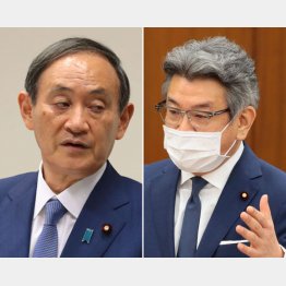 菅首相（左）と武田総務相（Ｃ）日刊ゲンダイ