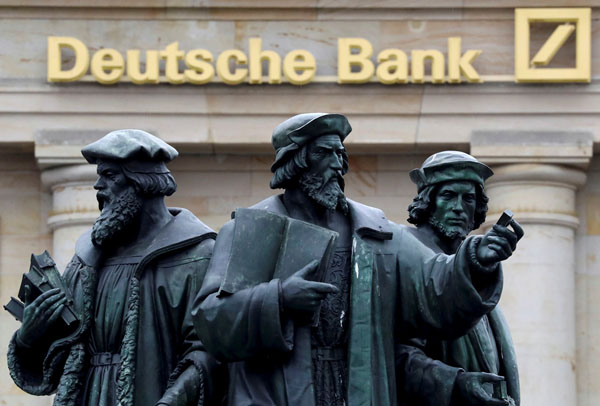ドイツ銀行は大揺れ（Ｃ）ロイター